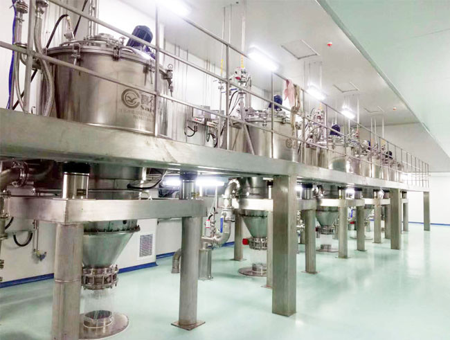 Automatic Scraper Bottom Discharge Pharmaceutical Centrifuge / Perforated Basket Centrifuge