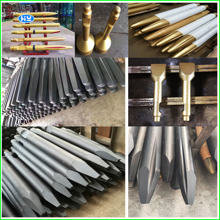 Anti-Wearing Hydraulic Breaker Drill Rod 100mm 40CRMO Demolition Hammer Chisel