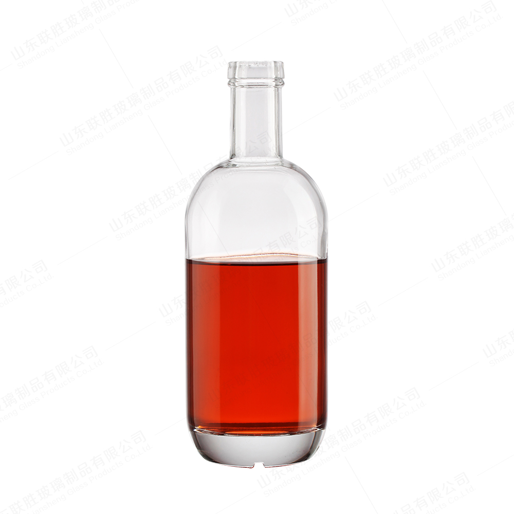 Thick Bottom And Glass Wine Bottles Customized For Whiskey Bourbon Brandy Vodka