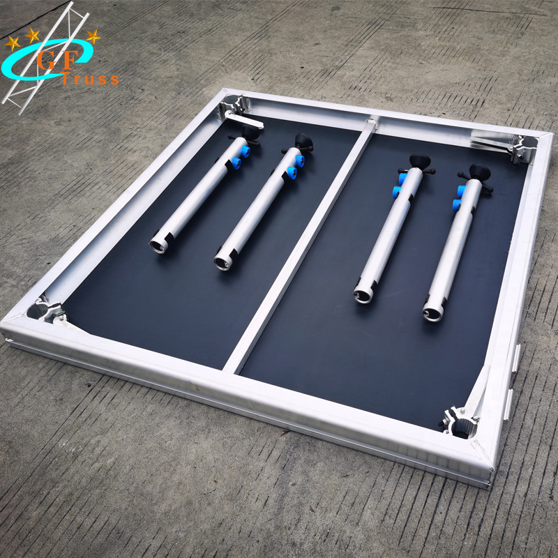 Portable Outdoor Event Aluminum Stage Platform Non Slip Acrylic Glass Surface
