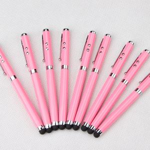 China multi functional metal light ball pen with touch tip wholesale