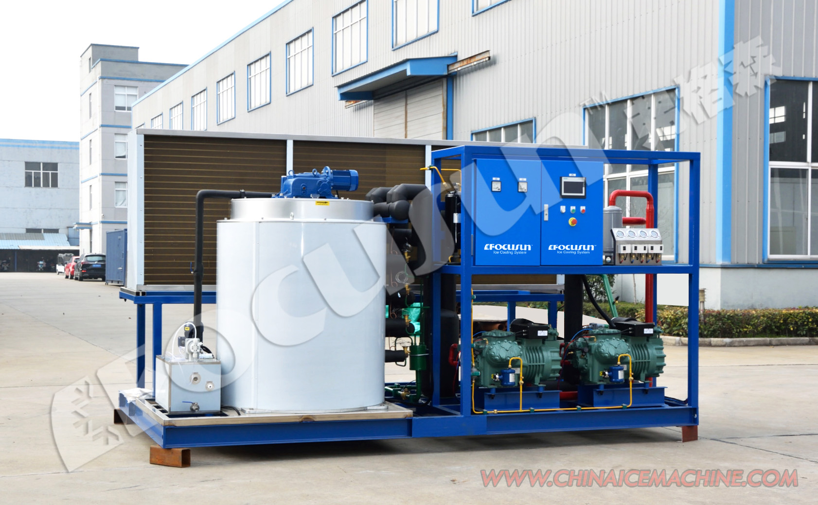 Condition 2024 Focusun 7 Ton Air Flake Ice Making Machine with Low Voltage Components