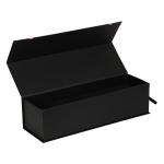 Single Folding Magnetic Wine Gift Box Luxury Cardboard Black Custom