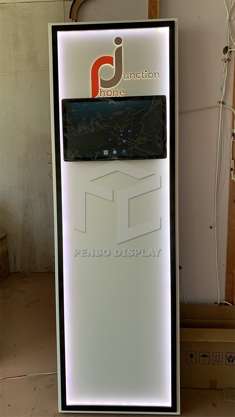 6pcs Wall Mobile Phone Display Showcase Counter With T4 LED Lighting