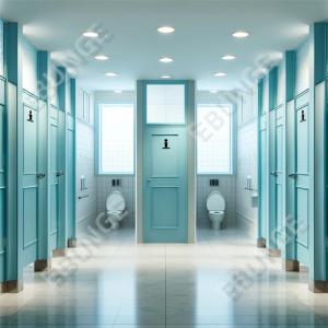 China Black Water Resistant Toilet Partition Wall Modern Cubicle For Public Toilet wholesale
