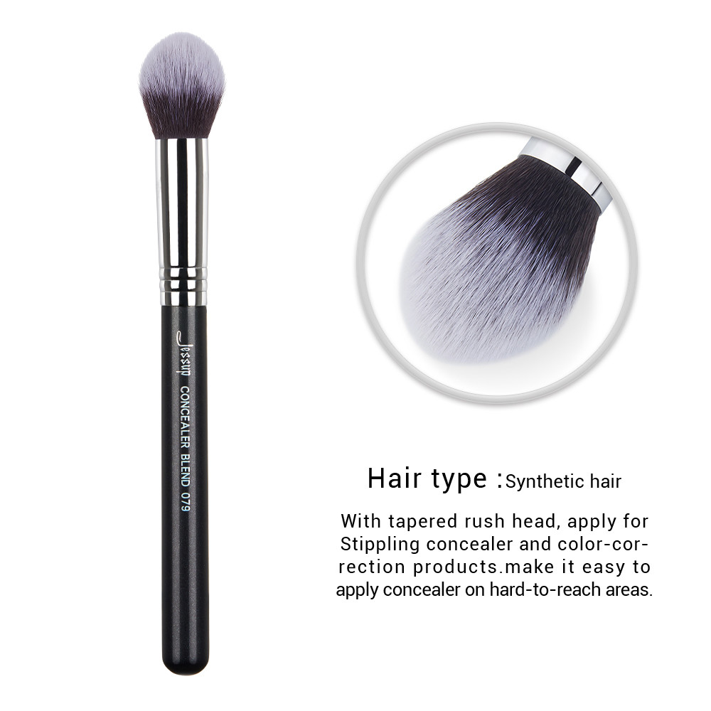 Metal Texture Individual Makeup Brushes Stippling Concealer Blending Brush