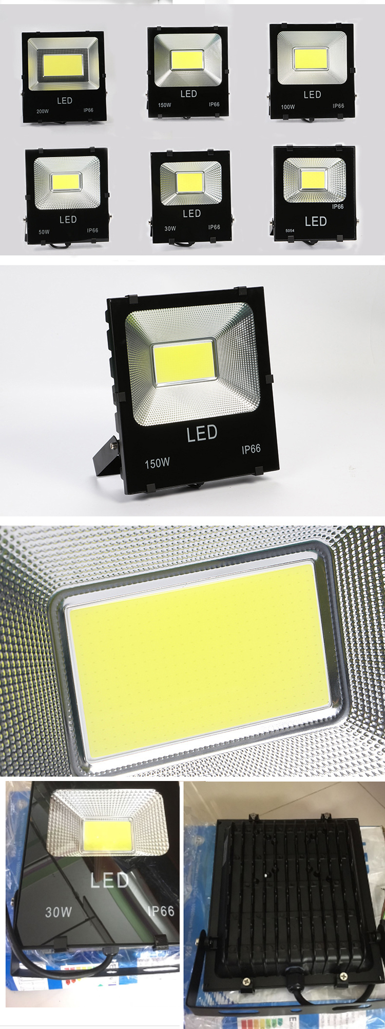 Ac Dc 12V 24V Outdoor LED Flood Lights , Water Resisitant Cob LED Flood Light