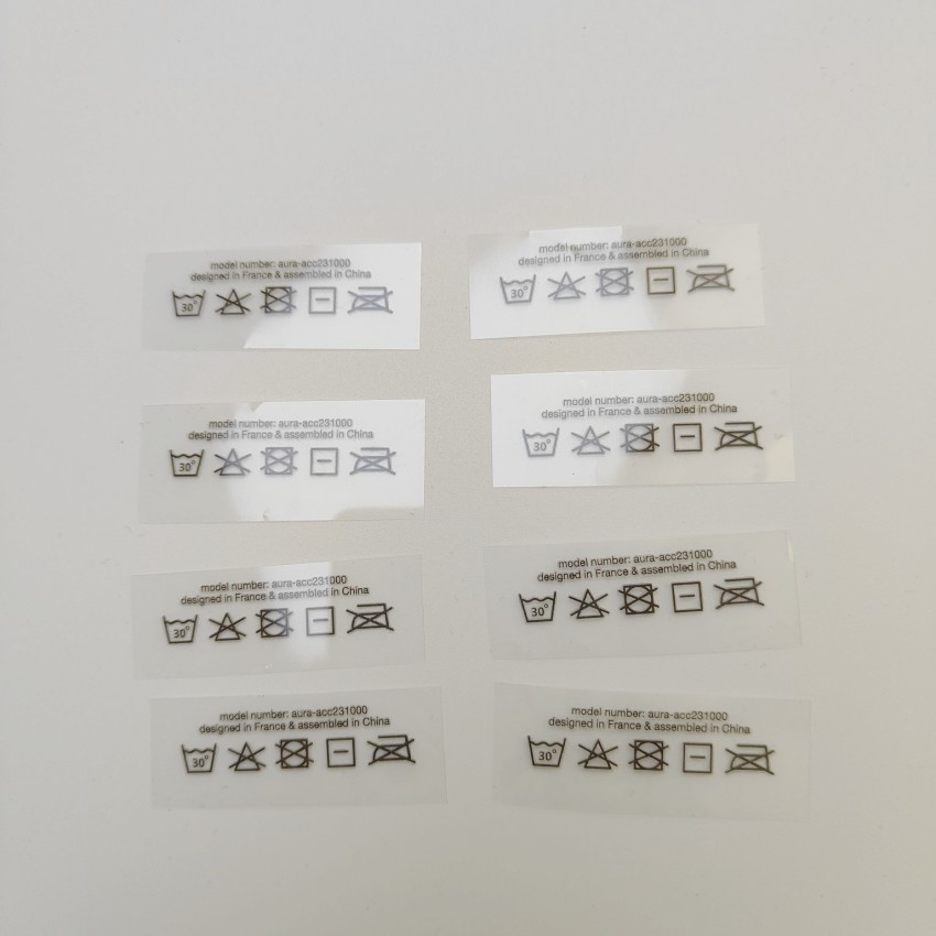 Custom Heat Transfer Tagless Neck Labels Heat Seal Clothing Size Labels