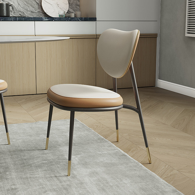 30kgs Ultra Modern Dining Chairs Metal Frame Microfiber Dining Chair