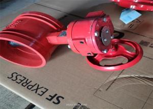 China Turbine Groove Red Butterfly Valve Red Color Dn100 Mm wholesale