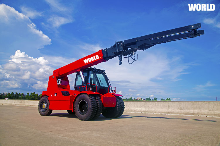 China World 11ton Large Hydraulic Control Forklift Telescopic Wheel Loader For Sale