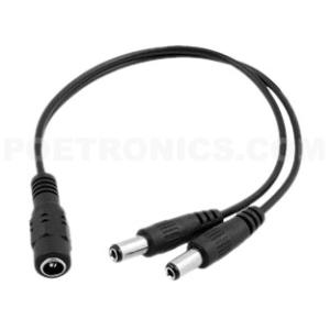 China DCS102 CCTV Two Way One Female to Two Male 12V DC Power Splitter Cable wholesale