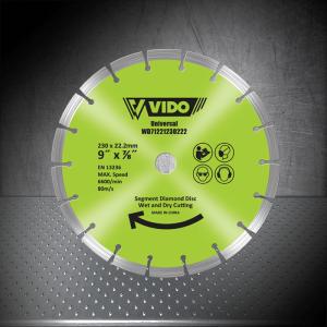 China Granite 230x22.2mm Diamond Dry Cutting Disc,Low abrasion loss,low vibration wholesale