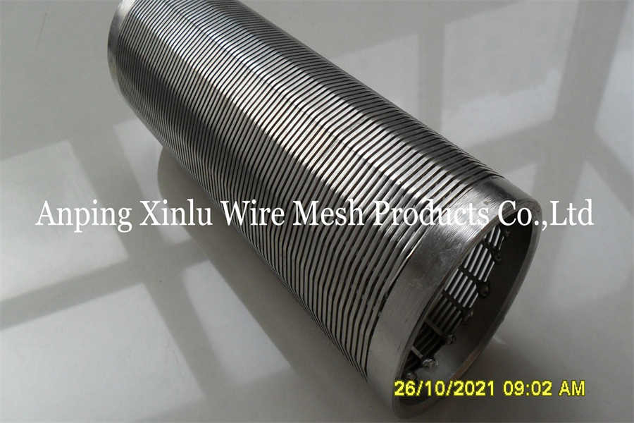AISI 316L DN100 Wedge Wire Sand Control Filter Screen Tube With Male Threaded