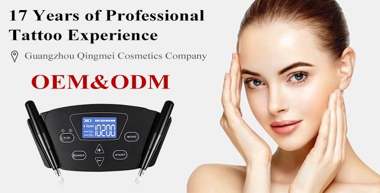 8W 50Hz Permanent Makeup Black Pearl All In One Tattoo Machine Professional Tattoo Set