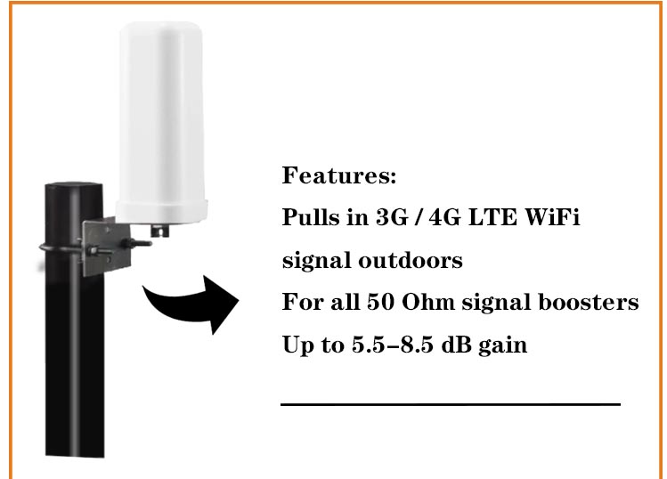 5.5-8.5dBi Wireless GSM 3G 4G LTE Antenna Outdoor For 50Ohm Signal Boosters