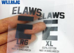 China PET Film Heat Transfer Neck Labels Embossed / Weaving Technics Colorful Design wholesale