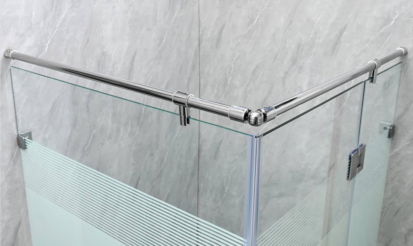 Affordable Shower Enclosures With White Printing Glass And Aluminum Frame