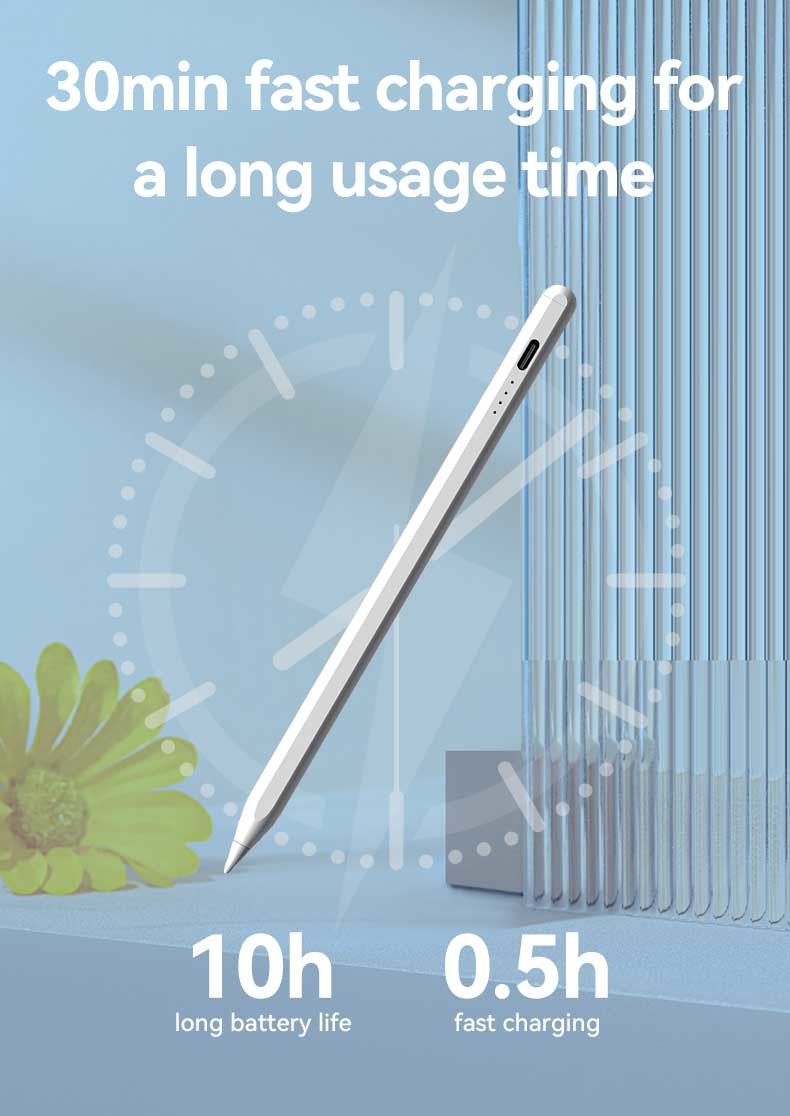 Bluetooth 4.2 Active Stylus Pencil For Ipad 1.45mm Tip 1.5 Hours Charging Time