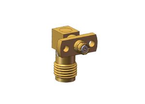 China 2 Holes ISO Right Angle SMA to SMP RF Adapter wholesale