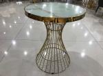 Total Height 75cm Modern Wrought Iron Glass Coffee Table