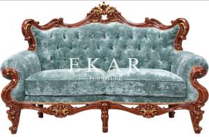 China Italian Luxury Velvet Classic Furniture Living Room Sofa Set LS-A318T wholesale