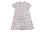 Ladies Cotton Jersey Pink Floral Printed Button Through Nightdress Sleepwear