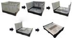 Large industrial logistics transportation heavy-duty collapsible plastic pallet