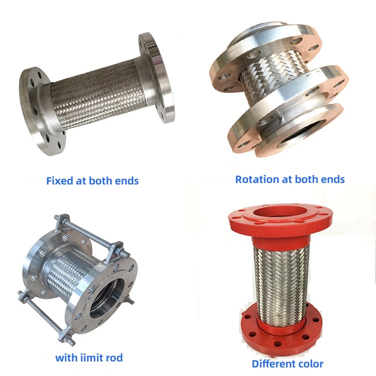 304 Stainless Steel Metal Braided Garden Hose Corrugated Pipe Flange Joint Flexible For Water