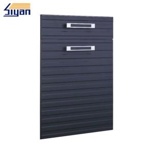 China Customized Black MDF Modern Kitchen Cabinet Doors With Drawers wholesale