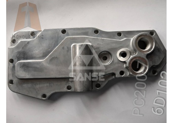PC200-7 Engine Oil Cooler Assembly / Excavator Machine Parts