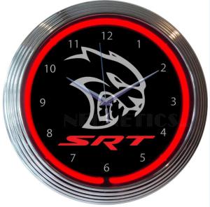 China GM Corvette Neon Light Clocks Large Neon Wall Clocks UL Sweeping Motion wholesale