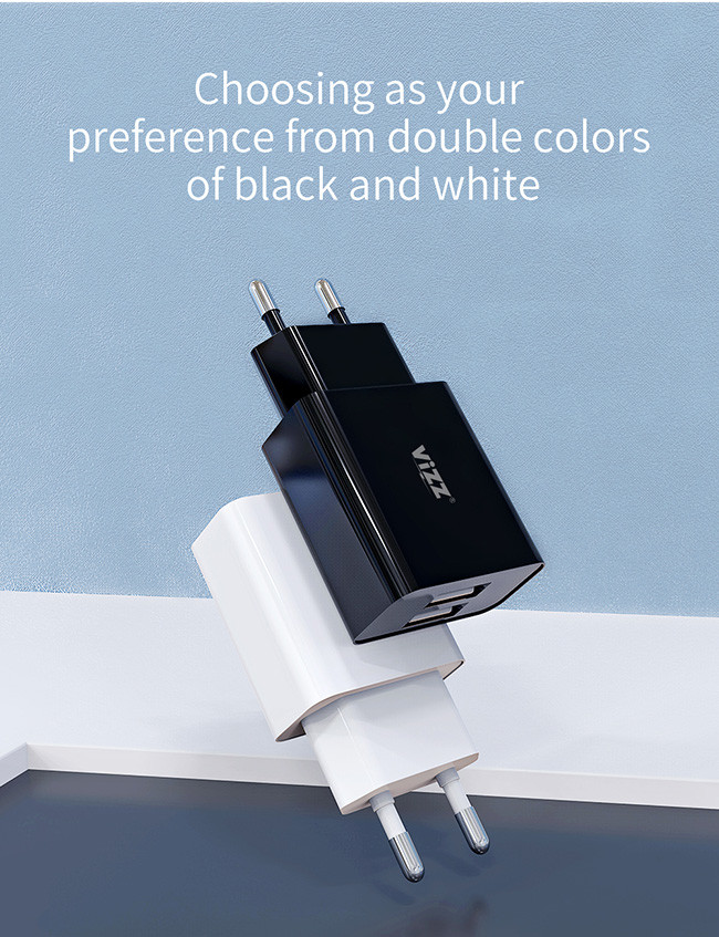 Dual USB Ports EU US Standard Portable Cell Phone Fast Charger