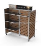 Clothing Store Furniture 4 Way Garment Hanging Wood Freestanding Slatwall