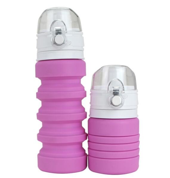 Leak Proof Collapsible Travel Water Bottle FDA Approved For Camping
