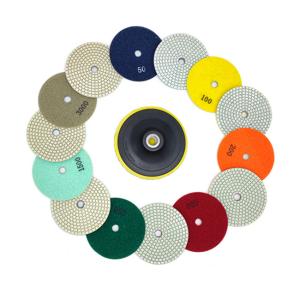 China 4Inch 5Inch Marble Diamond Tile Polishing Pads 1500 3000 BUFF wholesale