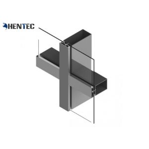 Powder Painted Aluminum Curtain Wall Profile , Aluminum Extrusion Profile