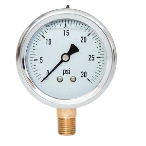 China 30 Psi SS Case Liquid Filled Pressure Gauges wholesale