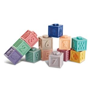 China Kids Stacking Toy Puzzle Educational Baby Hard Silicone Building Blocks wholesale