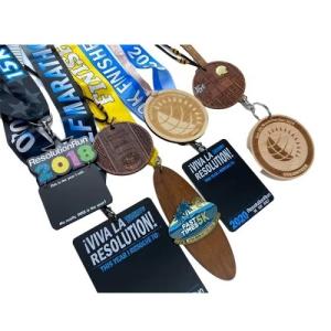 China Summer Printing Wooden Medals Long Lasting Durability Enabling Award Winners wholesale