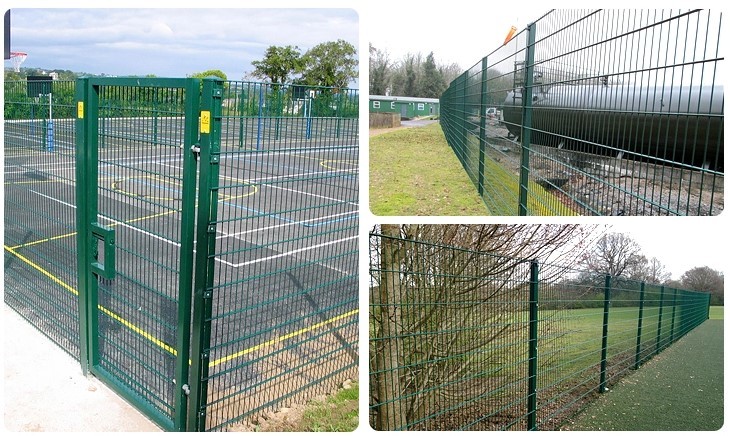 Iron 565/868 Double Wire Welded Fence PVC Coated Red Green
