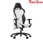 Commercial Executive Racing Office Chair Black And Gray And Orange Sturdy Metal