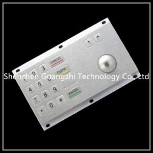 China Industrial Metal Numeric Keypad With Trackball Contaminate Resistant wholesale