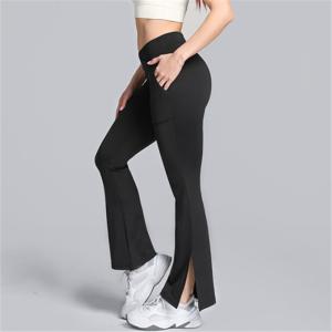 China Low Rise Flare Leg Yoga Pants Custom Logo wholesale