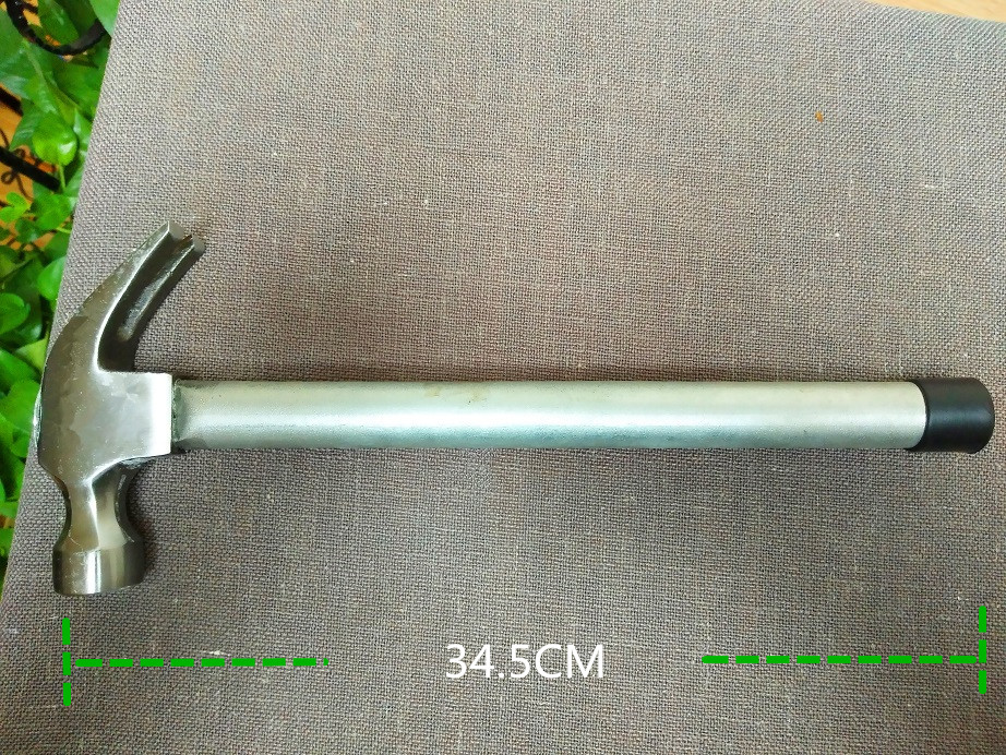 16OZ Claw hammer(XLSP-0022) with 34.5cm steel tube handle and polishing surface, durable hand tools
