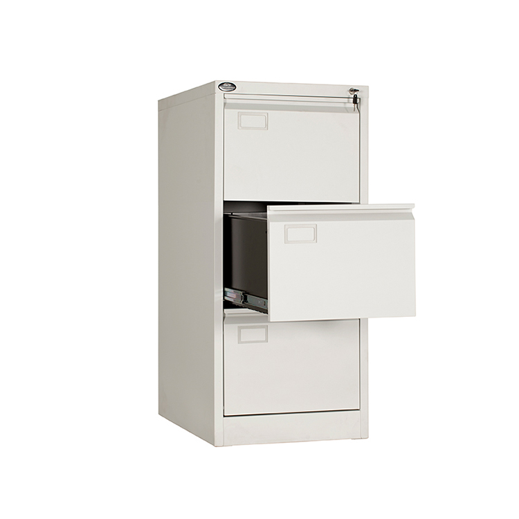 Waterproof Powder Coated Steel 3 Drawer Filing Cabinet