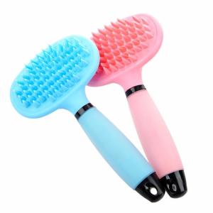 China Eco - Friendly Waterproof Silicone Pet Supplies Pet Brush Comb Soft Pet Hair Cleaning Tool wholesale