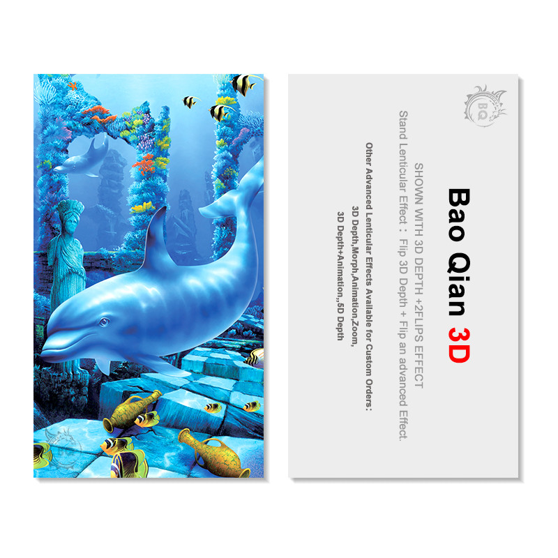 Personal Custom Design 3D Lenticular Card / Luggage Tag Plastic