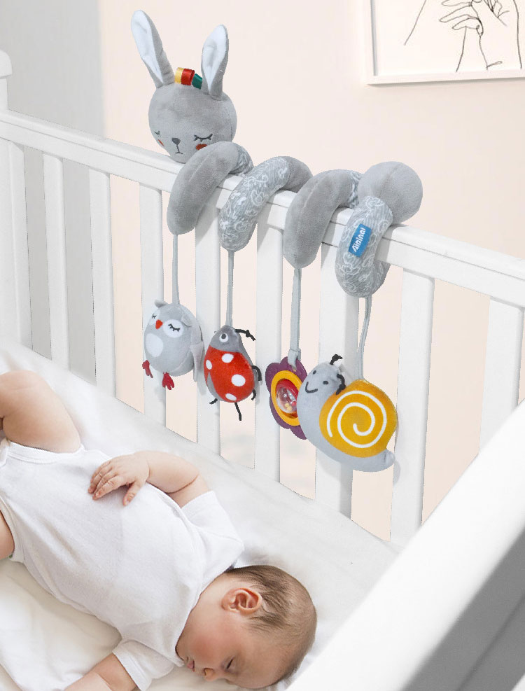 Stroller Car Seat Crib Bar Bassinet Mobile Musical Toys for 0 to 24 Months Age Range