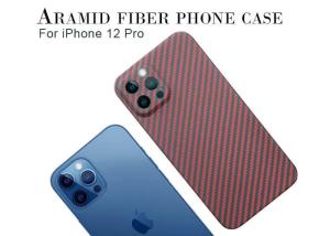 China Camera Full Cover Protection Red Aramid Fibre Case For iPhone 12 Pro Carbon Case wholesale